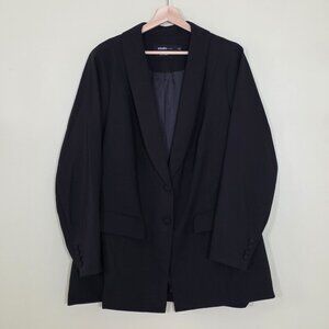 Studio Torrid Blazer Womens 4X Black LS 2B Ventless Pockets Lined Office Siren